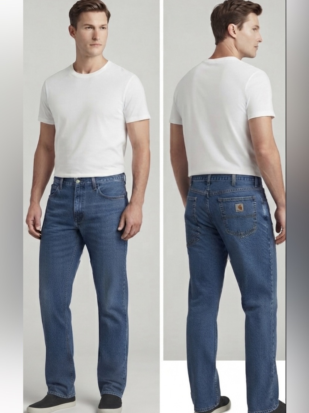 Carhartt Jeans Mens 40x30 Relaxed Straight Dungarees Work Pants Baggy Outdoor